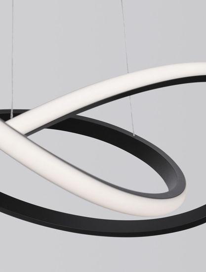 Nova Luce AMARA LED Pendelleuchte Schwarz 28W Warmweiss 120x56cm 9248107