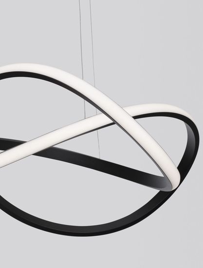 Nova Luce AMARA LED Pendelleuchte Schwarz 28W Warmweiss 120x56cm 9248107