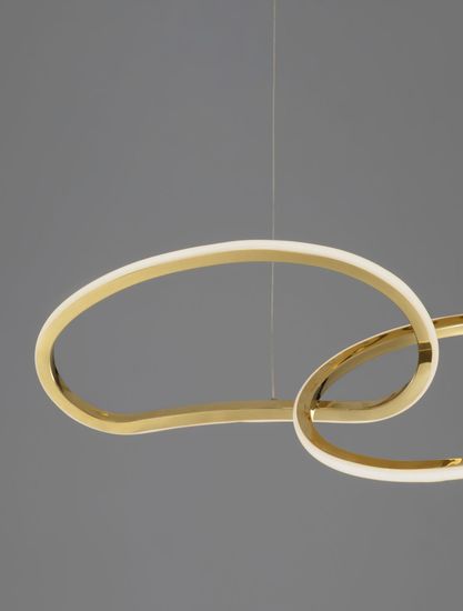 Nova Luce GIRISH LED Pendelleuchte Gold 41W Warmweiss 82x23x120cm dimmbar 9248110
