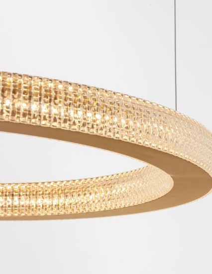 Nova Luce FIORE LED Pendelleuchte Gold 60W Warmweiss 120x60cm dimmbar 9285610