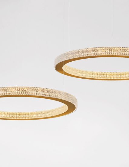 Nova Luce FIORE LED Pendelleuchte Gold 60W Warmweiss 120x60cm dimmbar 9285610