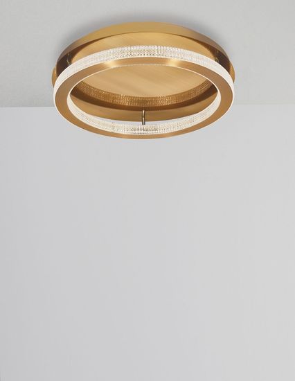 Nova Luce FIORE LED Deckenleuchte Gold 59W Warmweiss 12x60cm dimmbar 9285620
