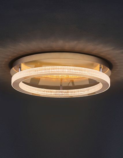 Nova Luce FIORE LED Deckenleuchte Gold 59W Warmweiss 12x60cm dimmbar 9285620