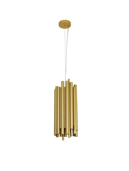 Nova Luce FELIX Pendelleuchte G9 6-fach Gold 120x32cm dimmbar 9287916