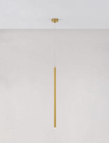 Nova Luce TRIMLE LED Pendelleuchte Gold 3W Warmweiss 150x2,5cm 9287919