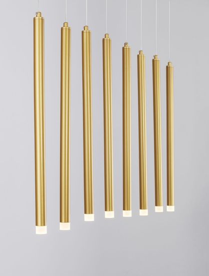 Nova Luce TRIMLE LED Pendelleuchte Gold 21W Warmweiss 100x8x180cm 9287930