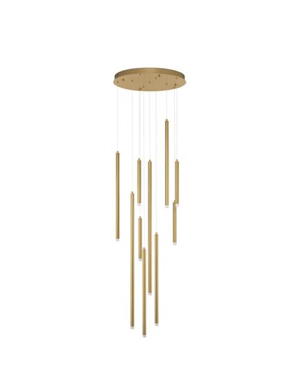 Nova Luce TRIMLE LED Pendelleuchte Gold 26W Warmweiss 220x50cm dimmbar 9287940