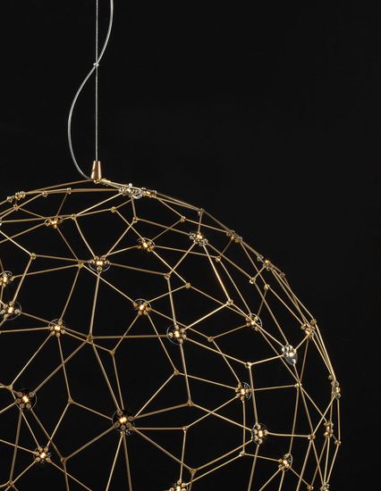 Nova Luce SOLE LED Pendelleuchte Gold 18W Warmweiss 330x80cm 9288080