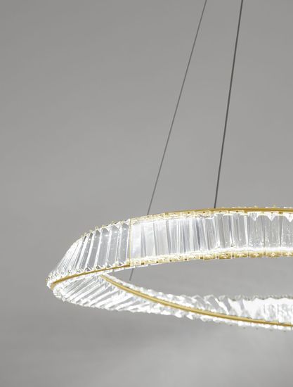 Nova Luce AURELIA LED Pendelleuchte Gold 43W Neutralweiss 120x80cm dimmbar 9333062