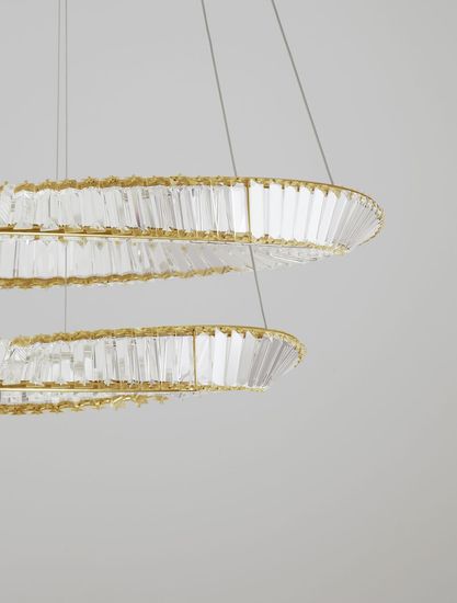 Nova Luce AURELIA LED Pendelleuchte Gold 72W Neutralweiss 150x80cm dimmbar 9333063