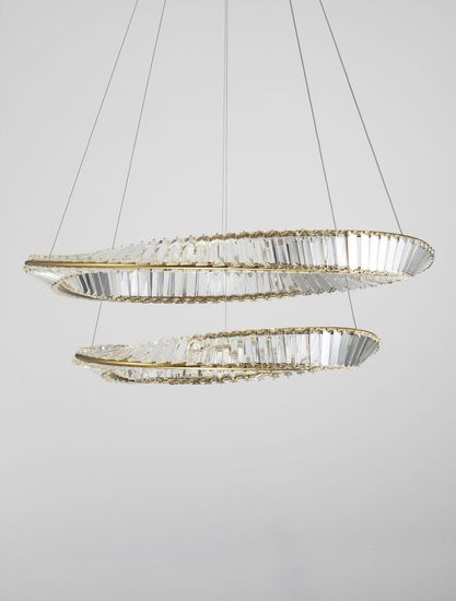 Nova Luce AURELIA LED Pendelleuchte Gold 72W Neutralweiss 150x80cm dimmbar 9333063