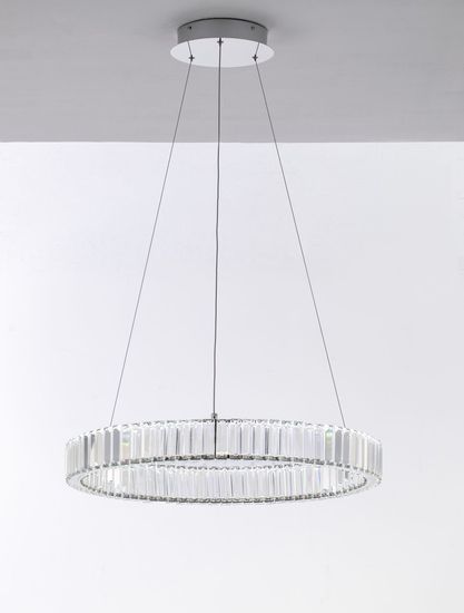 Nova Luce AURELIA LED Pendelleuchte Chrom 41W Neutralweiss 150x60cm dimmbar 9333066