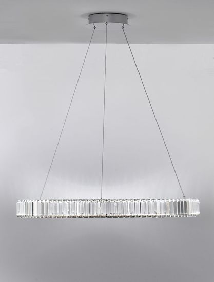 Nova Luce AURELIA LED Pendelleuchte Chrom 47W Neutralweiss 150x80cm dimmbar 9333067