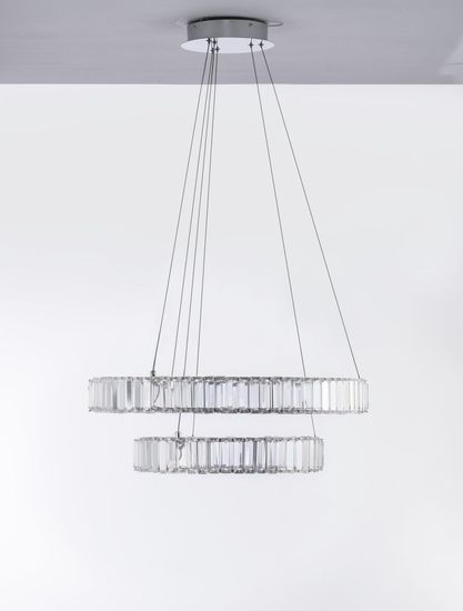 Nova Luce AURELIA LED Pendelleuchte Chrom 46W Neutralweiss 200x60cm dimmbar 9333068