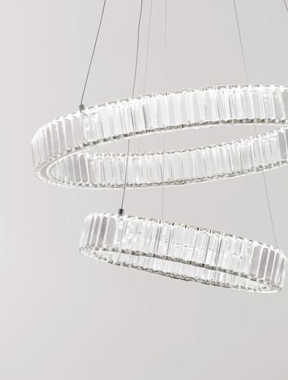 Nova Luce AURELIA LED Pendelleuchte Chrom 46W Neutralweiss 200x60cm dimmbar 9333068