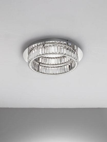 Nova Luce AURELIA LED Deckenleuchte Chrom 29W Neutralweiss 12x50cm dimmbar 9333071