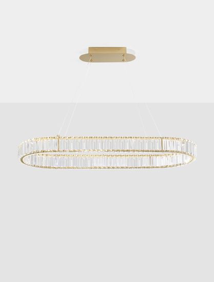 Nova Luce AURELIA LED Pendelleuchte Gold 48W Neutralweiss 92x37x150cm dimmbar 9333073