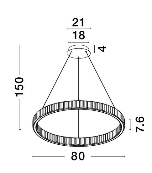 Nova Luce AURELIA LED Pendelleuchte Gold 47W Neutralweiss 150x80cm dimmbar 9333076