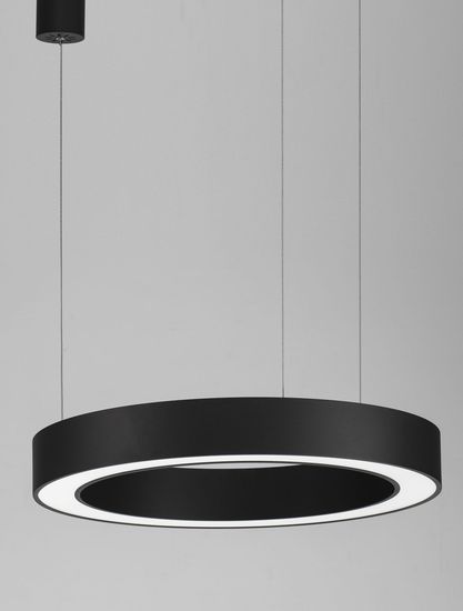 Nova Luce MORBIDO LED Pendelleuchte Schwarz 48W Steuerbare Lichtfarbe 200x60cm dimmbar 9345639
