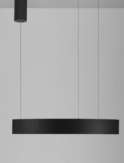 Nova Luce MORBIDO LED Pendelleuchte Schwarz 48W Steuerbare Lichtfarbe 200x60cm dimmbar 9345639