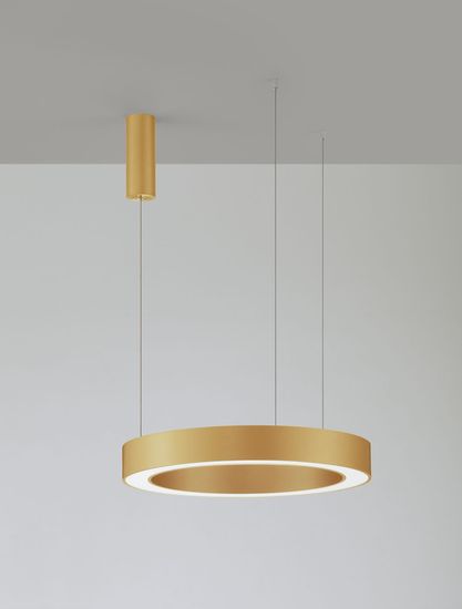 Nova Luce MORBIDO LED Pendelleuchte Messing 48W Steuerbare Lichtfarbe 200x60cm dimmbar 9345640