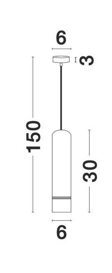 Nova Luce ESCA Pendelleuchte GU10 Weiß 150x6cm dimmbar 9387004
