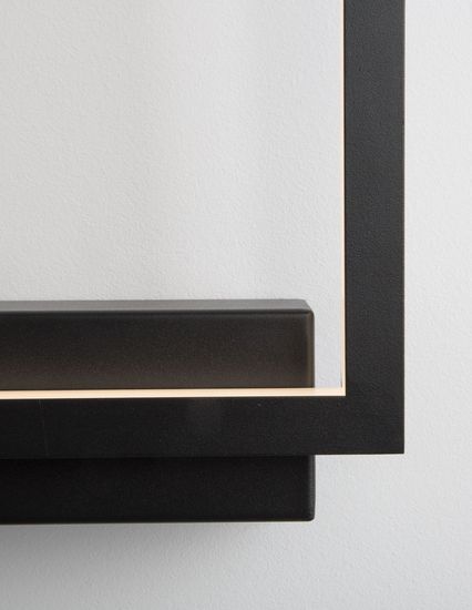 Nova Luce CORNICE LED Wandleuchte Schwarz 18W Warmweiss 21x6x25cm 9421751