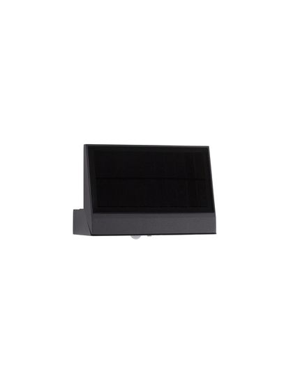 Nova Luce PRIM LED Wandleuchte Anthrazit 2W IP65 Warmweiss 18x17,5x3,5cm Solar Bewegungsmelder 9492510