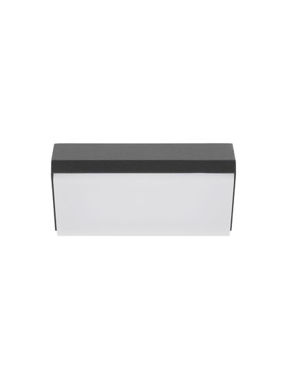 Nova Luce ZENON LED Wandleuchte Anthrazit 10W IP65 Warmweiss 18x7,5x9cm 9492610