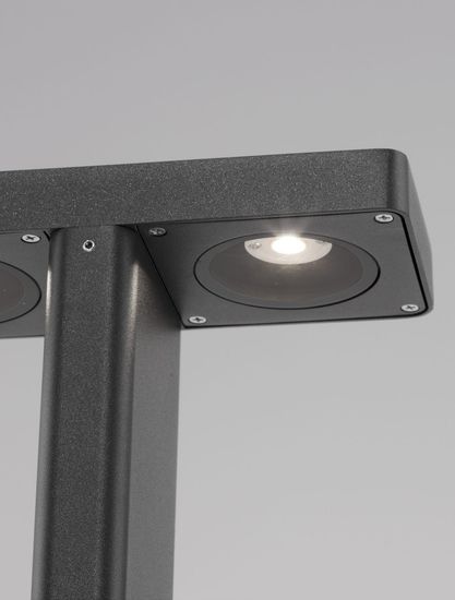 Nova Luce POET LED Wegeleuchte Anthrazit 16W IP65 Warmweiss 23,5x10x65cm 9492780