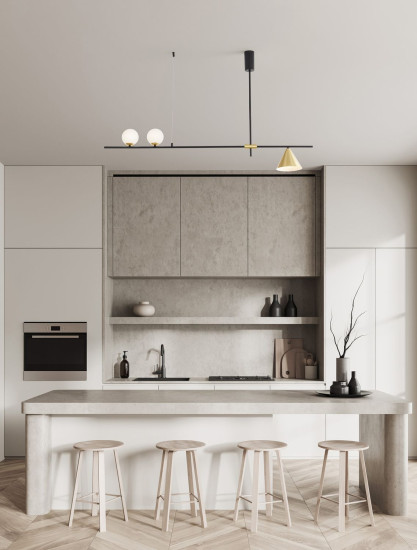 Nova Luce SWAY Pendelleuchte E27 3-fach Gold 123x15x70cm dimmbar 9501237