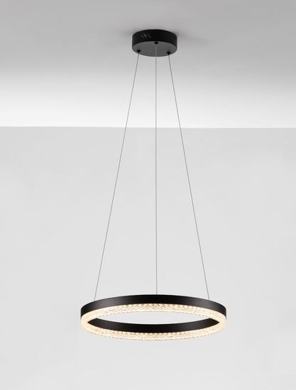 Nova Luce ADRIA LED Pendelleuchte Schwarz 23W Warmweiss 150x40cm dimmbar 9530225
