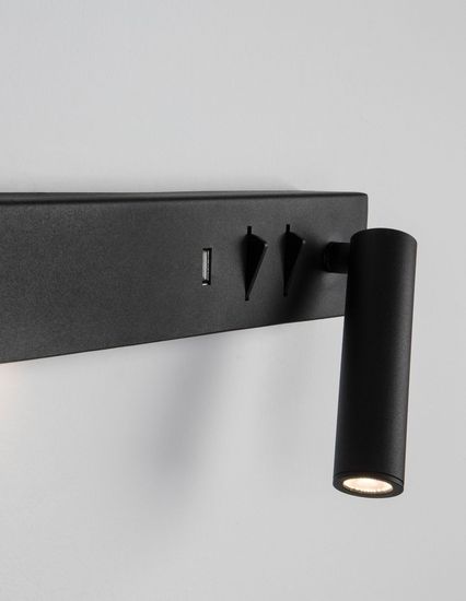 Nova Luce VIDA LED Wandleuchte Schwarz 8W Warmweiss 35x10x8cm 9533521