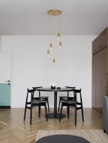 Nova Luce VEDA Pendelleuchte G9 5-fach Messing 150x40cm dimmbar 9536414