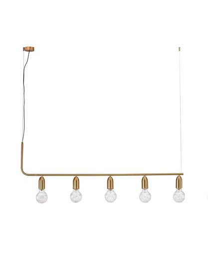 Nova Luce VEDA Pendelleuchte G9 5-fach Messing 128x10x120cm dimmbar 9536415
