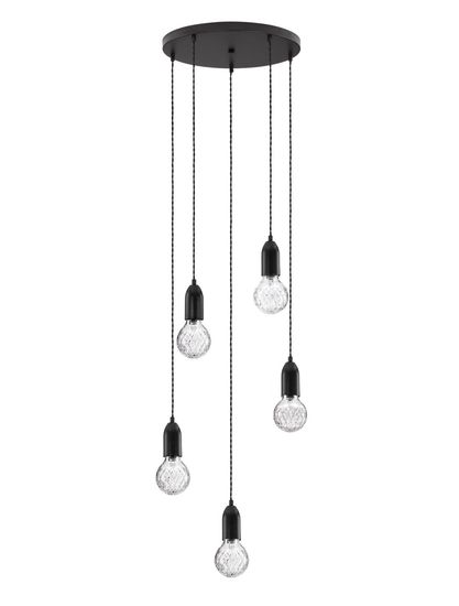 Nova Luce VEDA Pendelleuchte G9 5-fach Schwarz 150x40cm dimmbar 9536420