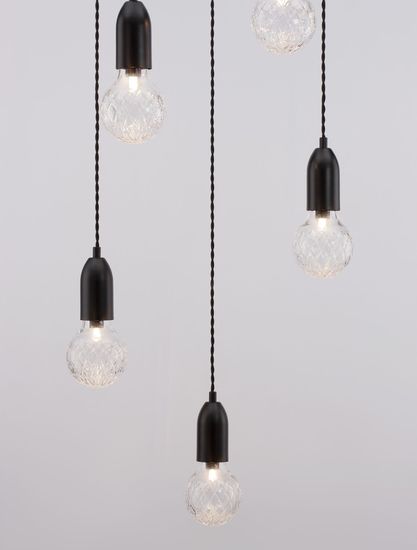Nova Luce VEDA Pendelleuchte G9 5-fach Schwarz 150x40cm dimmbar 9536420
