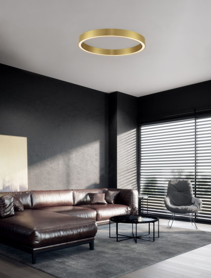 Nova Luce STING LED Deckenleuchte Bronze 50W Warmweiss 80x4x7,8cm dimmbar 9558650