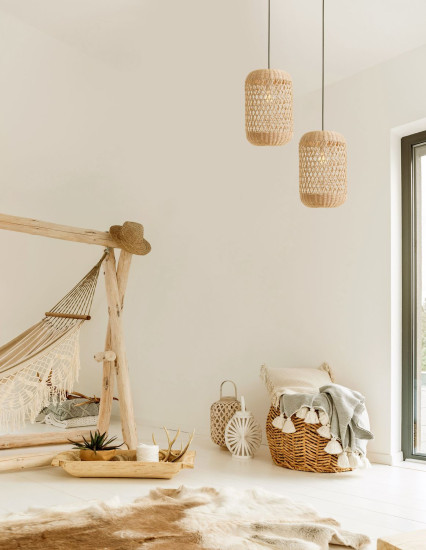 Nova Luce AURORA Pendelleuchte E27 Beige 250x24,5cm dimmbar 9587161