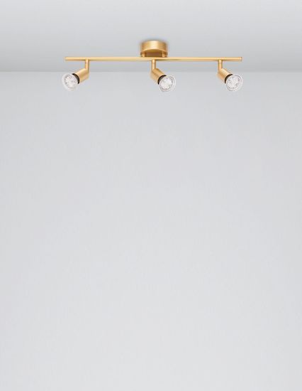 Nova Luce LUP Deckenleuchte GU10 3-fach Gold 49x8x10,9cm dimmbar 960003