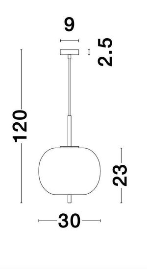 Nova Luce LATO Pendelleuchte E27 Gold 120x30cm dimmbar 9624061