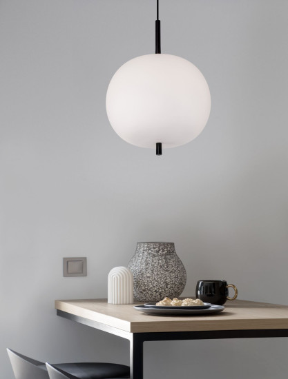 Nova Luce LATO Pendelleuchte E27 Schwarz 120x30cm dimmbar 9624071