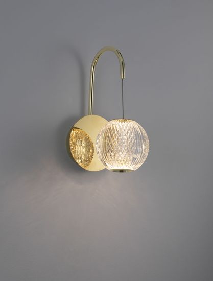 Nova Luce BRILLANTE LED Wandleuchte Gold 4,2W Neutralweiss 14x18x29cm 9695100