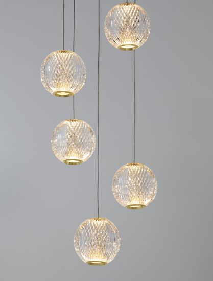 Nova Luce BRILLANTE LED Pendelleuchte Gold 26W Neutralweiss 120x27cm dimmbar 9695209
