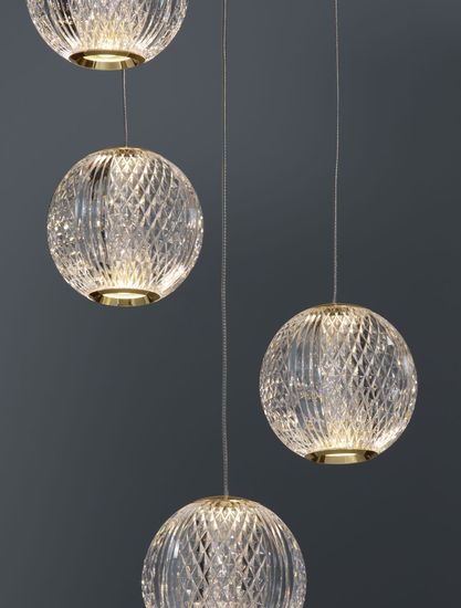 Nova Luce BRILLANTE LED Pendelleuchte Gold 26W Neutralweiss 120x27cm dimmbar 9695209