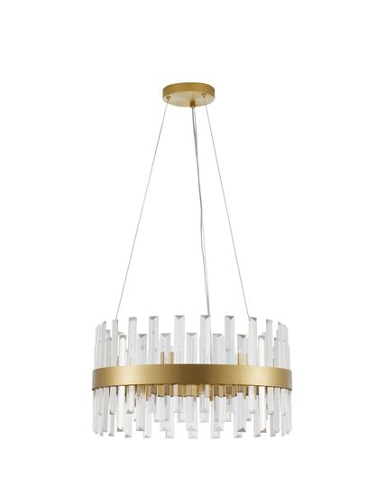 Nova Luce CROWN Pendelleuchte G9 7-fach Satin 120x55cm dimmbar 9695218