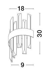 Nova Luce CROWN Wandleuchte G9 Satin 18x9x30cm dimmbar 9695220