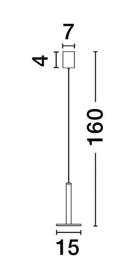 Nova Luce PALENCIA LED Pendelleuchte Schwarz 10W Warmweiss 160x15cm 9695226