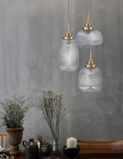 Nova Luce MOND Pendelleuchte E14 3-fach Gold 120x49cm dimmbar 9731214