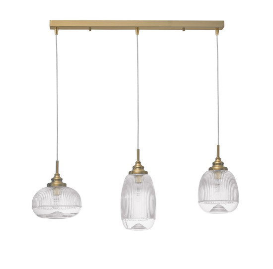 Nova Luce MOND Pendelleuchte E14 3-fach Gold 76,5x18x120cm dimmbar 9731216